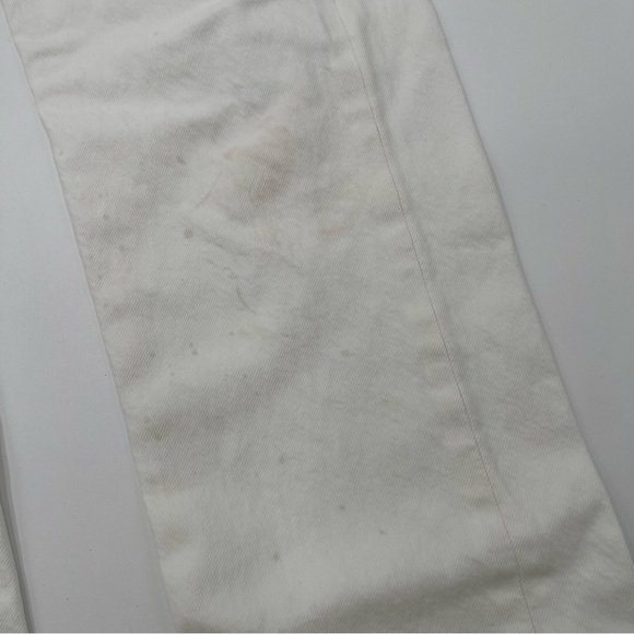 Agolde Jeans 90S Mid Rise Loose Fit White Cotton Knee Holes Size 24 *READ* - Picture 8 of 14